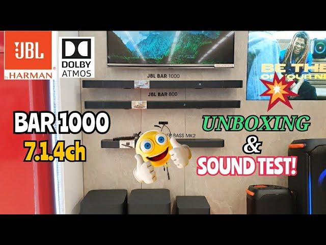 JBL Bar 1000 Dolby Atmos 7.1.4ch 880W Soundbar (2022) | Quick Unboxing & Sound Test!