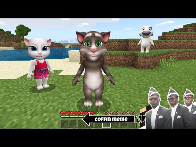 I found Real Talking Tom and Friends in Minecraft - Coffin Meme