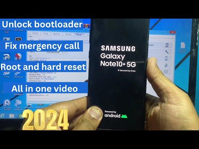 Samsung Note 10+ fix emergency call / unlock bootloader/Root /imei status Ng to ok️2023