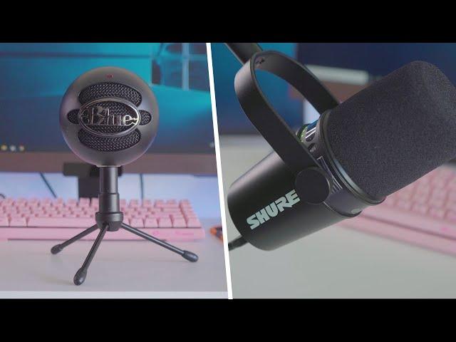 MICRÓFONO DE $75 vs MICRÓFONO DE $300 (USB) | Snowball ICE vs Shure MV7