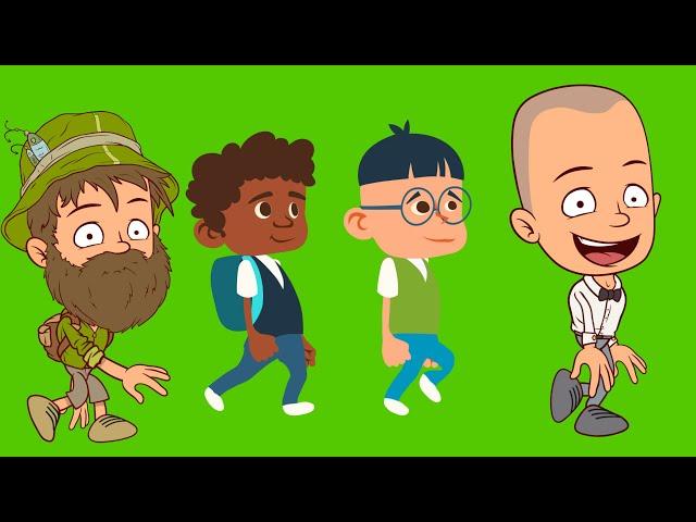 Free 2d Walking Character - Green Screen - Chroma - FreeStockFootageandSound