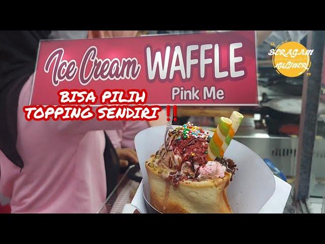 KULINER VIRAL JOGJA‼️IDE UNIK JUALAN ICE CREAM WAFFLE BISA REQUEST SENDIRI TOPPINGNYA‼️