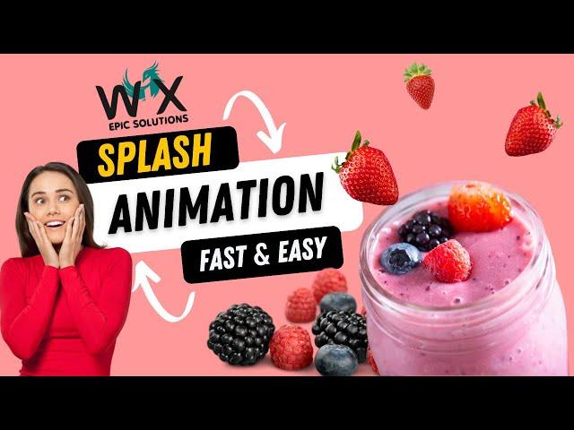 Splash animation for Wix website