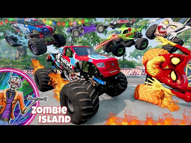 Monster Jam INSANE Zombie Island Adventure #24 | Racing, Freestyle, and High Speed Jumps