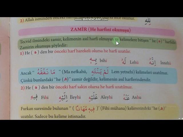 TECVİD ÖĞRENİYORUM 12. DERS: LAFZATULLAH VE ZAMİR