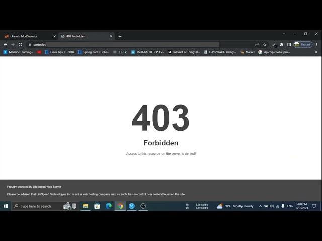 How to fix 403 (Forbidden) Error in wordpress site