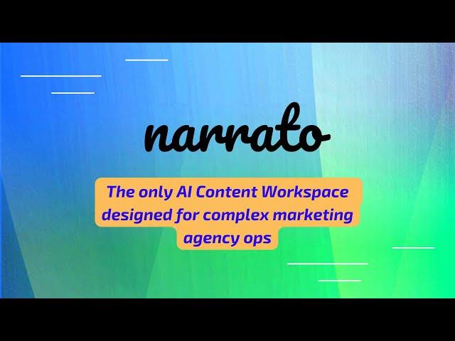 Narrato - AI Content Workspace for Complex Marketing Agency Ops