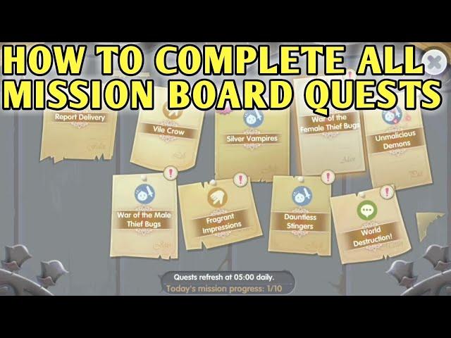 HOW TO COMPLETE ALL MISSION BOARD QUESTS/RAGNAROK X:NEXT GENERATION/NEW GAME/MMORPG