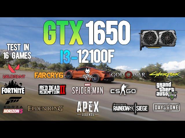 GTX 1650 Test in 16 Games in 2023 ft i3 12100F