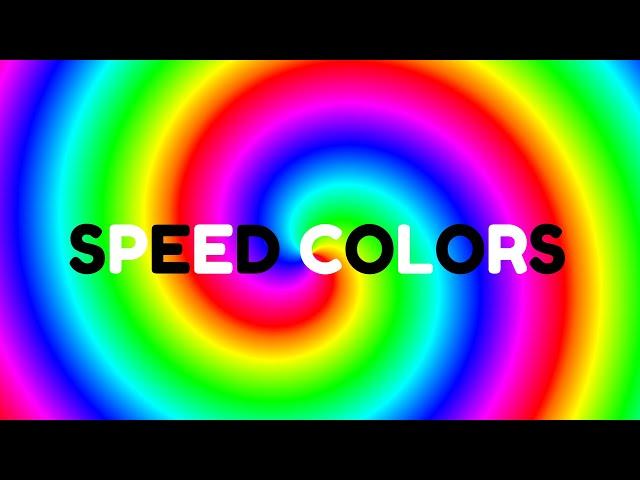 SPEED COLOR CHANGE PARTY LIGHTS Blue, Yellow, Red & Green  [10 HOURS] [SEIZURE WARNING!]