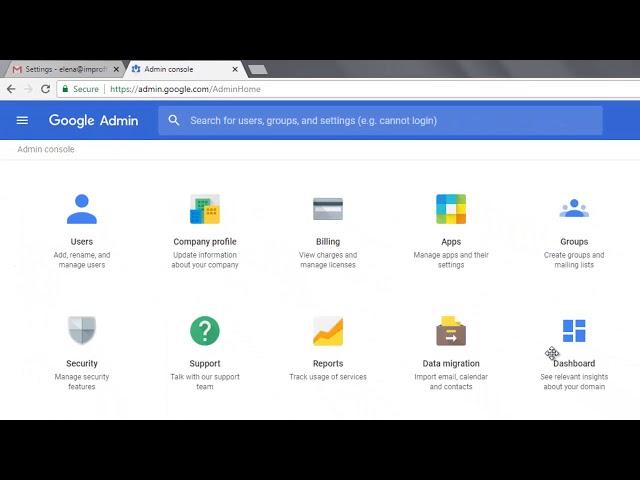 Enable email and contacts migration in Google Workspace