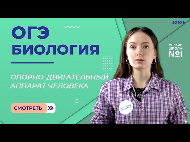 Опора и движение. Опорно-двигательный аппарат. Биология ОГЭ.