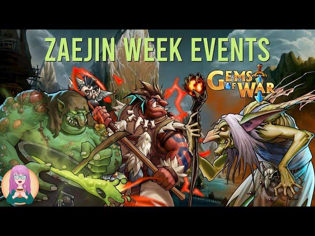 Gems of War Zaejin Week, Legends Reborn, Mythic Friday, VAULT WEEKEND and More!