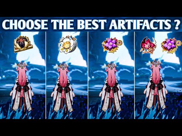 BEST Artifacts for YAE MIKO - Artifacts Comparison Guide [Genshin Impact]