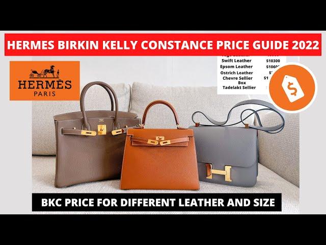 HERMES BIRKIN KELLY CONSTANCE PRICE GUIDE 2022 | Hermes birkin kelly constance leather size price
