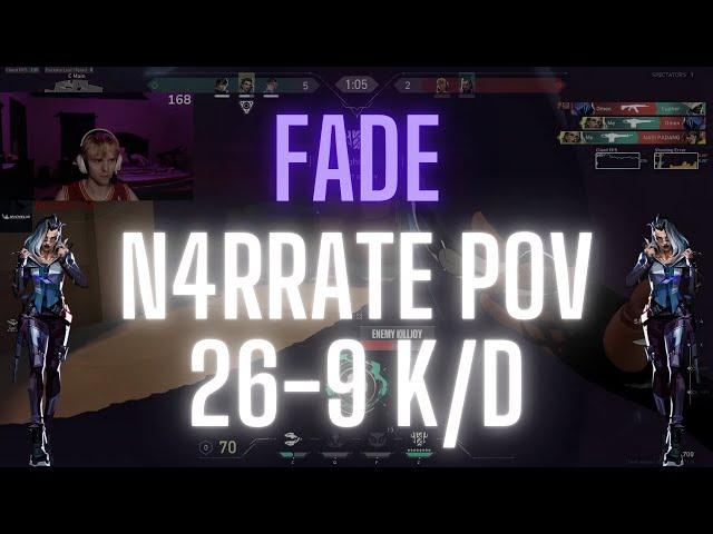 KC N4RRATE POV Fade on Lotus 26-9 K/D (VALORANT Pro POV)