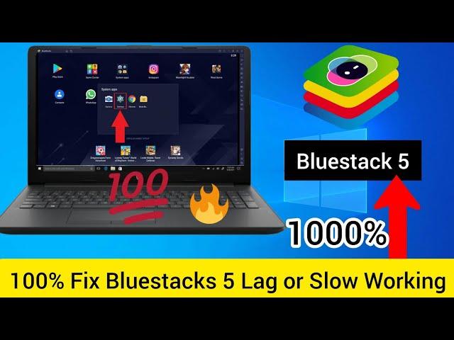 How To Fix Lag in Bluestacks 5 |  [ Full 100% Fix ] | Bluestacks 5 Best Settings For Low End PC |