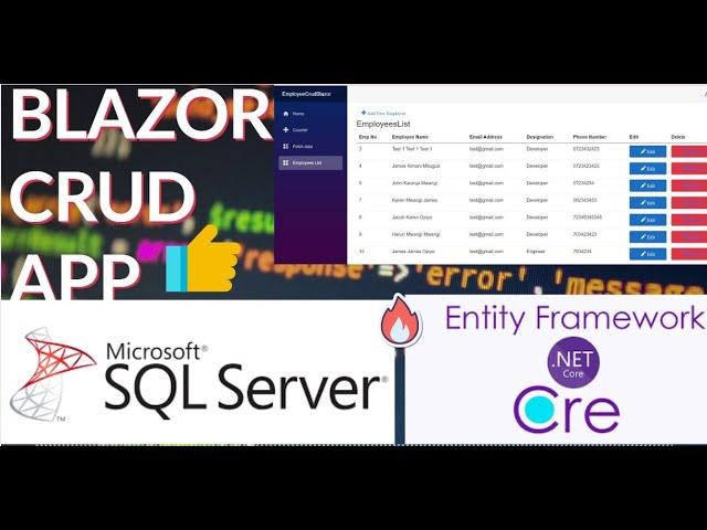 BLAZOR CRUD OPERATION USING SQL SERVER. HOW TO CREATE CRUD APP IN BLAZOR USING SQL SERVER .NET 7.0