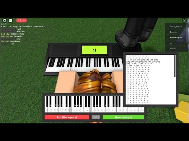 Roblox Piano Rush E sheets easy