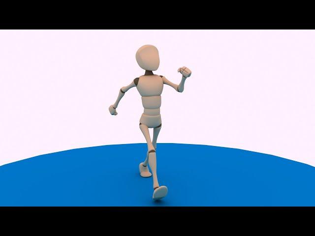 Happy walk 3d animation