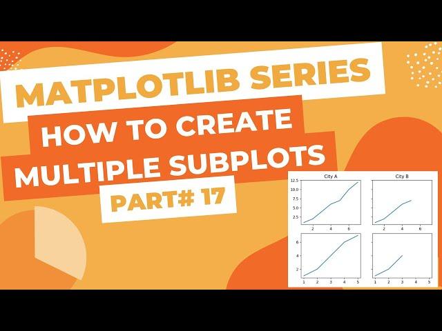 Matplotlib Series Part#17 - Creating Multiple Subplots