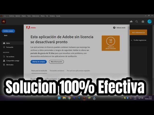 esta aplicación de adobe sin licencia se desactiva pronto 2024