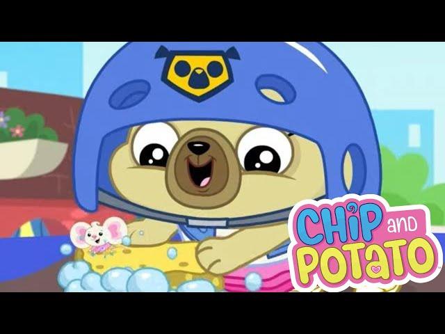 Chip and Potato | Chip z myjnią samochodową | Kreskówki Dla Dzieci | Obejrzyj więcej w Netflix