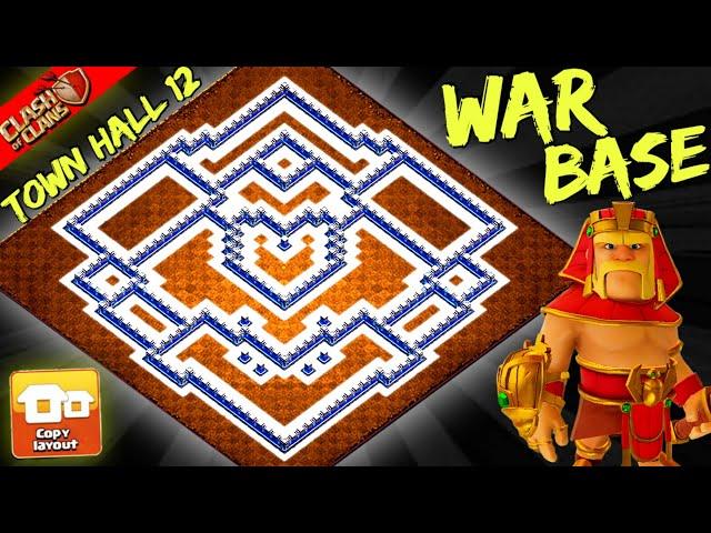 NEW UNBEATEN! TH12 WAR Base 2024 with CopyLink - Town Hall 12 CWL BASE - CLASH OF CLANS #1161