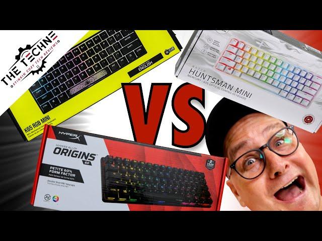 Razer Huntsman Mini VS HyperX Origins 60 VS Corsair 65 mini, BATTLE OF THE BIG BRAND 60% KEYBOARDS!!