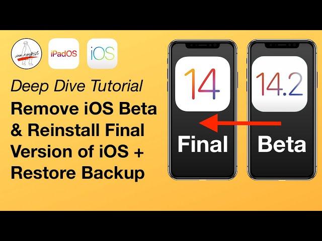 How To REMOVE iOS 14 Beta & Reinstall Final Version + Restore Backup! 14.3 or 14.2