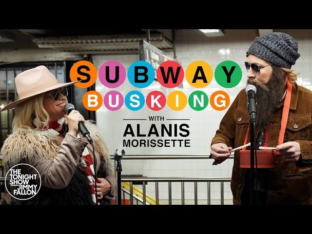 Alanis Morissette Busks in NYC Subway in Disguise