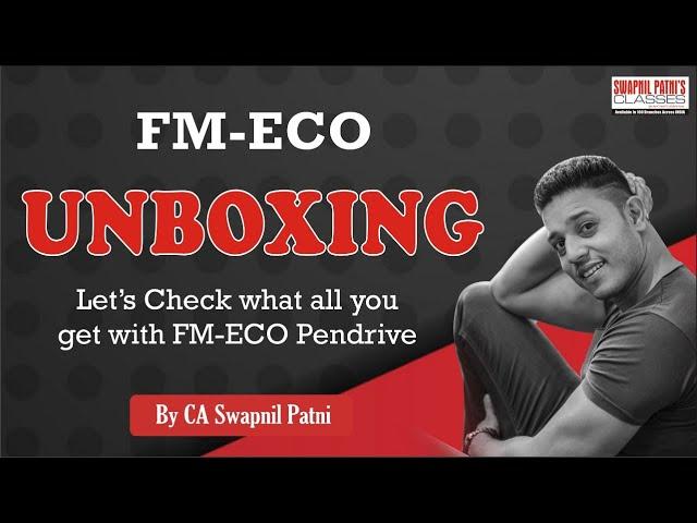 Unboxing of CA Inter FM-ECO Pendrive classes By CA Swapnil Patni