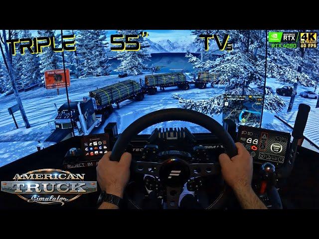 Winter Logging in "Bear Country" | Immersive American Truck Simulator Gameplay | Triple TVs