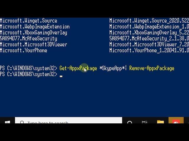 How to remove any App from Windows 10 using Powershell