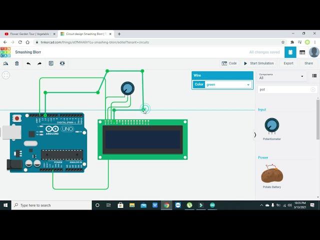 how to interface lcd with arduino in tinkercad | simulation of lcd with arduino in tinkercad