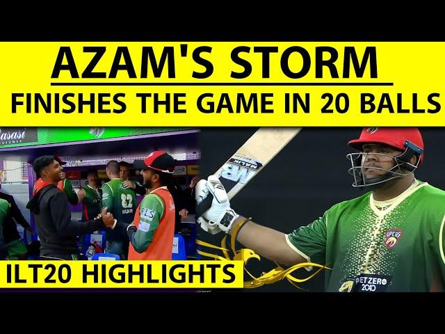 ILT20 HIGHLIGHTS: AZAM KHAN SMASHES FASTEST 50,ANOTHER DEFEAT FOR GULF GIANTS I DESERT VIPERS VS GG