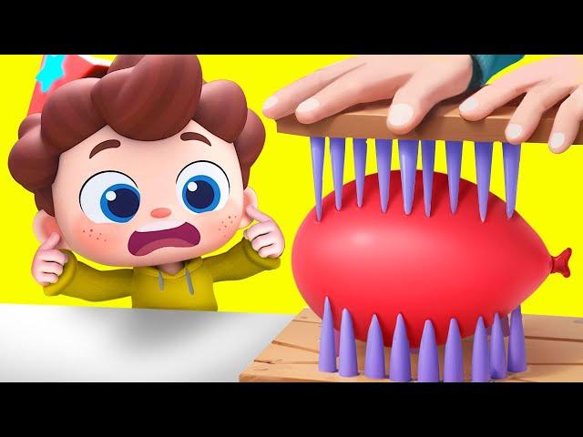 Balloon Pop Song | Educational | Learn Science for Kids | Nursery Rhymes & Kids Songs | BabyBus