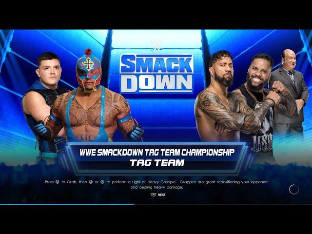 WWE 2K22 THE USOS VS THE MYSTERIOS FOR THE SMACKDOWN TAG TEAM CHAMPIONSHIPS(WWE 2k22 gameplay) [4K]