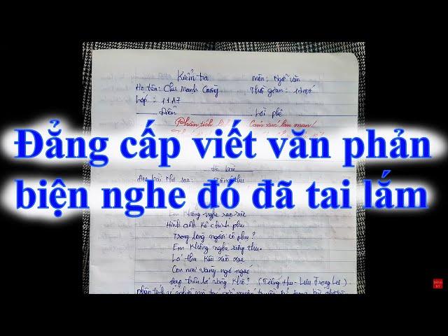 GV ra đề yêu cầu bài văn phân tích ý tác giả hs có màn phản đề cực gắt #301