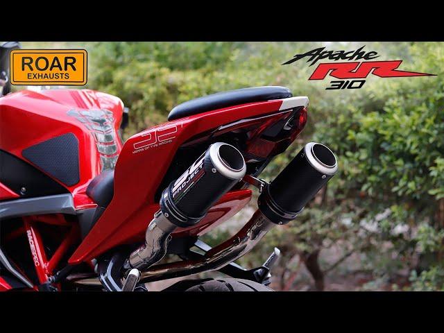 Apache RR310 SC Project CR-T Carbon underseat dual exhaust system | Roar Exhausts