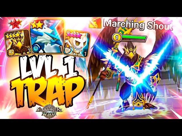 He SURPRISES Enemies with LVL. 1 TRAP - Summoners War