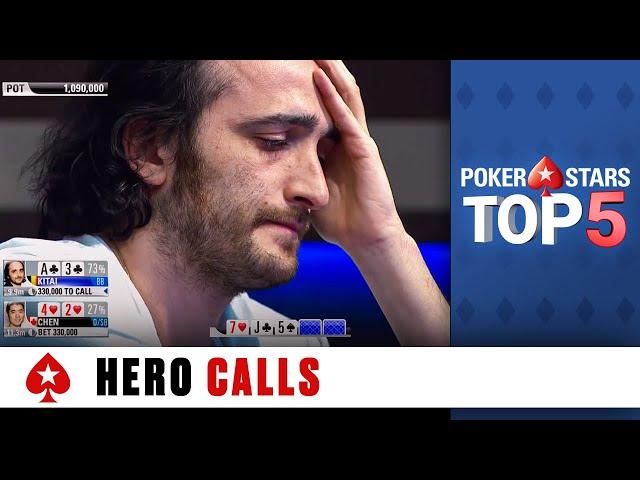 Top 5 Hero Calls ️ Poker Top 5 ️ PokerStars Global