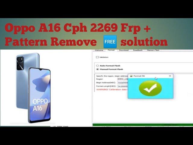 Oppo A16 Cph 2269 Frp Unlock By Sp Flash Tool | Oppo A16 Pattern Remove By Sp Flash Tool 