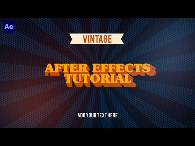 Retro Title Animation In After Effects | After Effects Tutorial | Effect For You