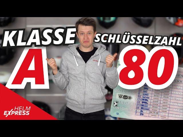 KLASSE A MIT SCHLÜSSELZAHL 80 - der große Motorradführerschein für alle zwischen 21 und 24 Jahren!