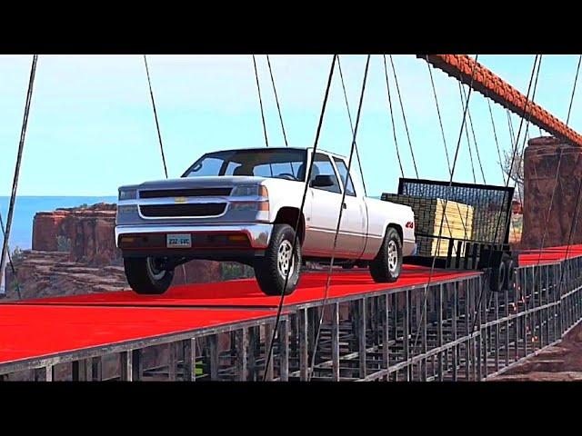 Cars vs Glass Bridge #2 - BeamNG Drive