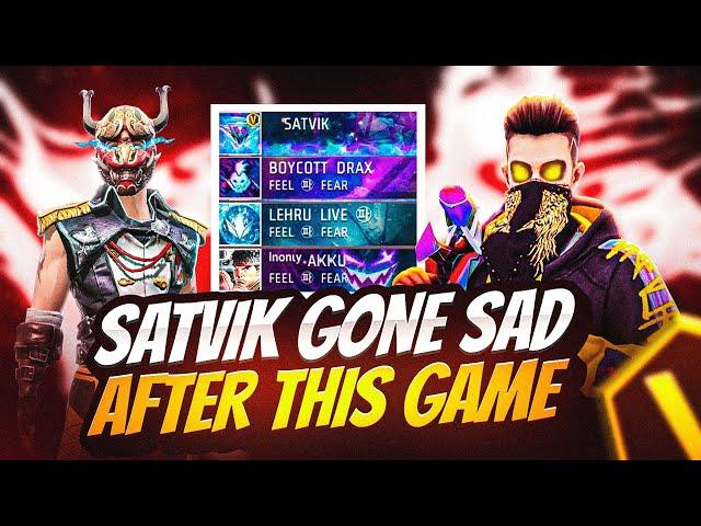 V Badge YouTuber Satvik Tried To Break My Streak  In Cs Rank Top 1 Lobby  Garena Free Fire