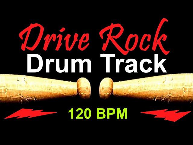 Drive Rock Drum Track 120 BPM Drum Beat for Bass Guitar Backing Tracks Drum Beats Instrumental