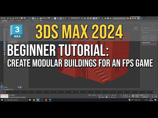 3Ds Max 2024 - Beginner Modelling Tutorial - Create Modular Buildings - Part 01