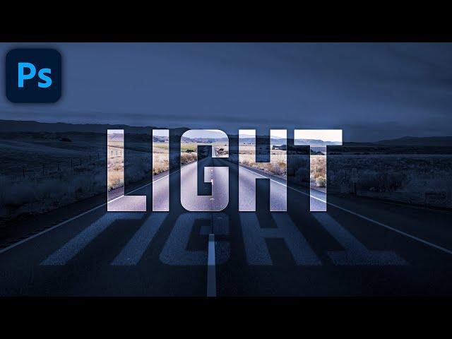 Photoshop Tutorial - Light Text Effect - Glowing Text Effect